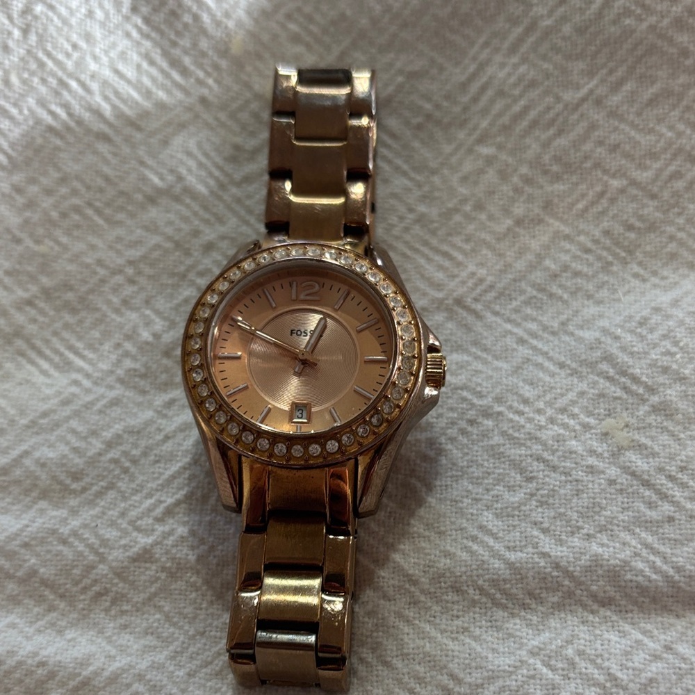 Fossil Women's Shimmering Rose Gold Watch